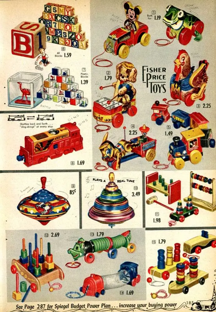 Giocattoli anni 50