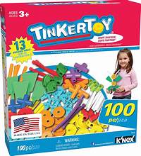 Amazon.com: TINKERTOY ‒ 100 Piece Essentials Value Set ‒ Ages 3 ...